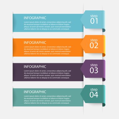 iş sunumu için renkli Infographics