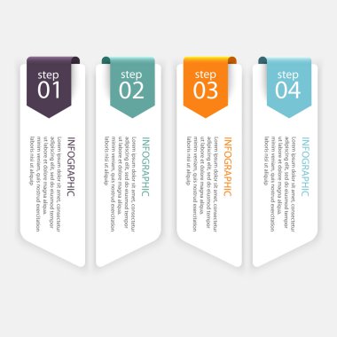 iş sunumu için renkli Infographics