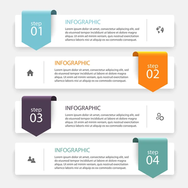 iş sunumu için renkli Infographics