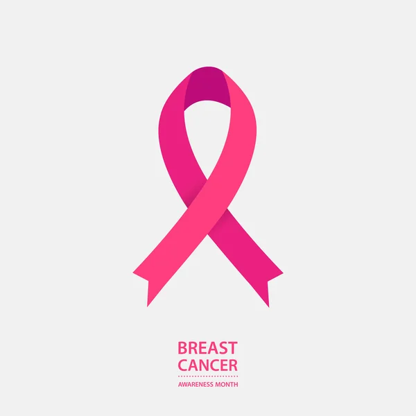 Breast cancer ribbon — Stock Vector