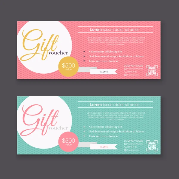 Gift voucher templates — Stock Vector