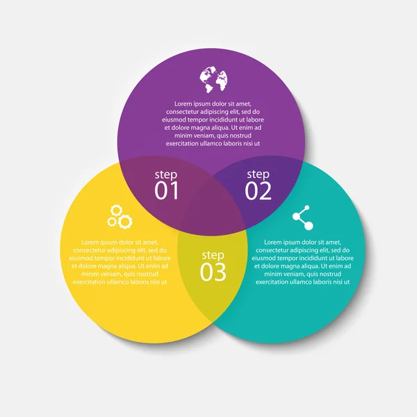 Infografías coloridas para la presentación de negocios — Vector de stock