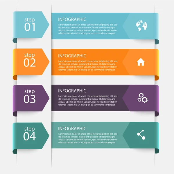 Infographies colorées pour la présentation de l'entreprise — Image vectorielle