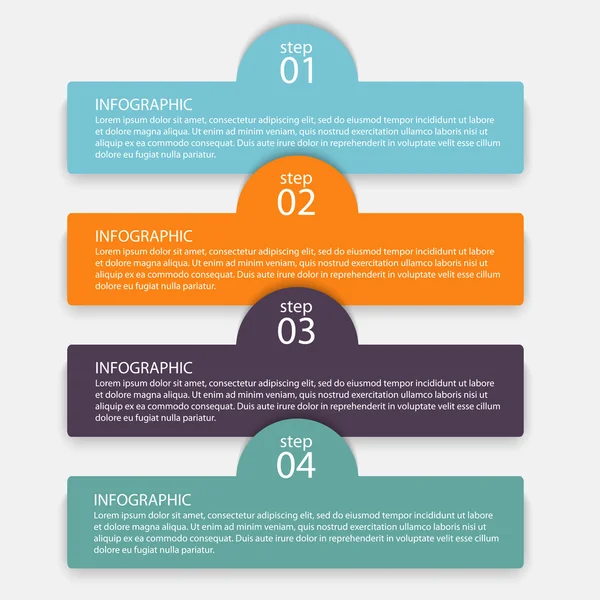 Farbenfrohe Infografiken für die Unternehmenspräsentation — Stockvektor