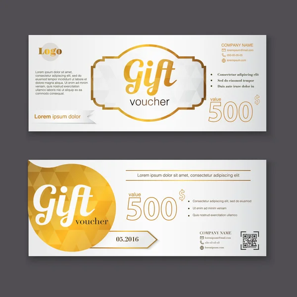 Gift voucher mönster — Stock vektor