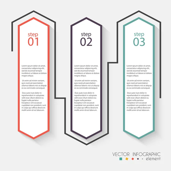 Coloridos gráficos de información para presentaciones de negocios — Vector de stock