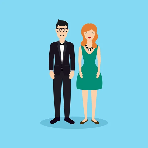 Επιχειρηματίες: άνδρας και γυναίκα — Διανυσματικό Αρχείο