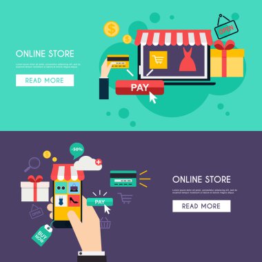 Kavram online alışveriş ve e-ticaret