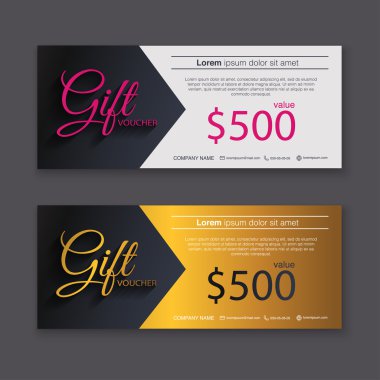 Hediye çeki şablon altın desenli