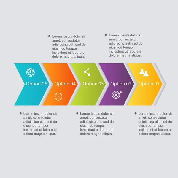 Grafik info penuh warna untuk presentasi bisnis anda . - Stok Vektor