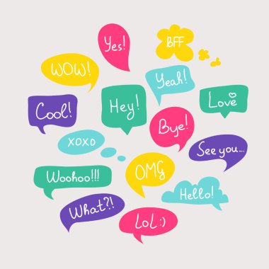 renkli konuşma balonları