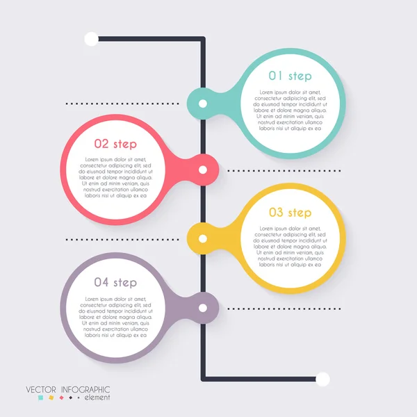 Bunte Infografiken für Unternehmenspräsentationen — Stockvektor