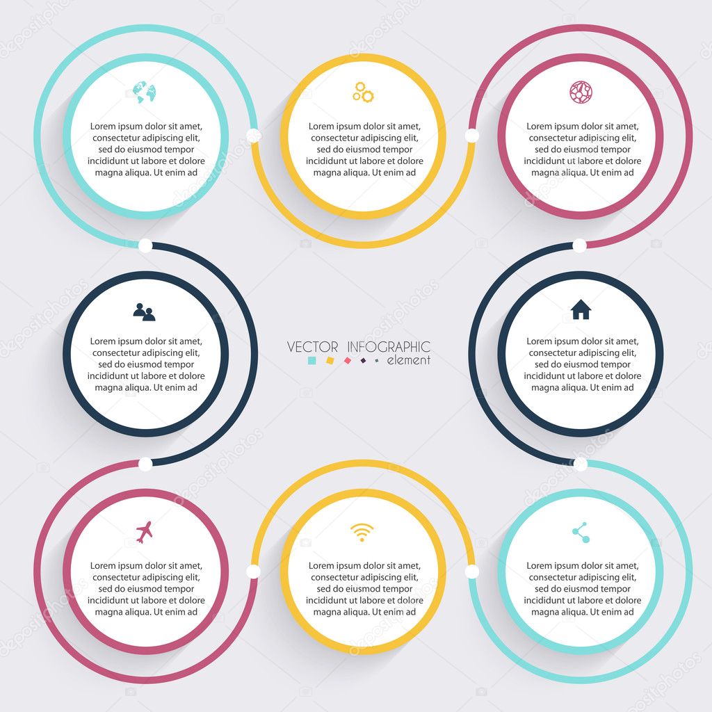 colorful infographics for business presentations