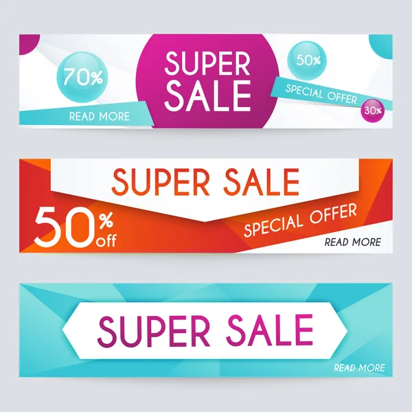 Set of sale banners design. — Stock Vector
