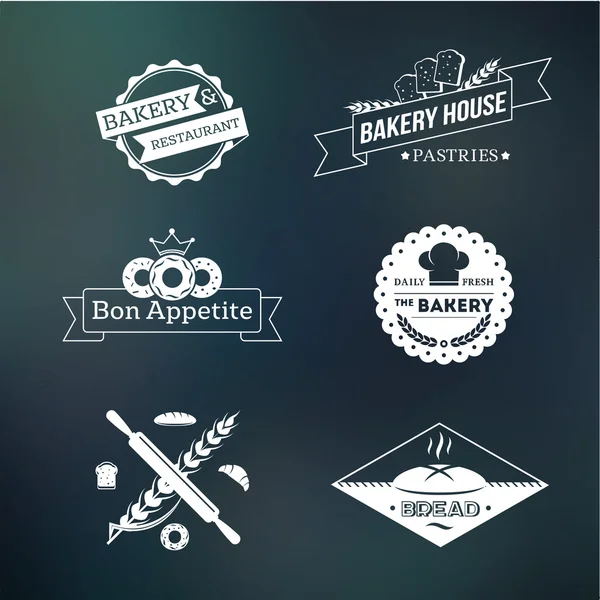 Panadería vintage logos — Archivo Imágenes Vectoriales