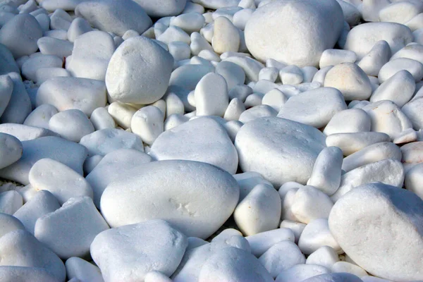 Белый Большой Маленький Камень Щебень Мбаппе Гладкие Шрамы Поверхности Крупным — стоковое фото