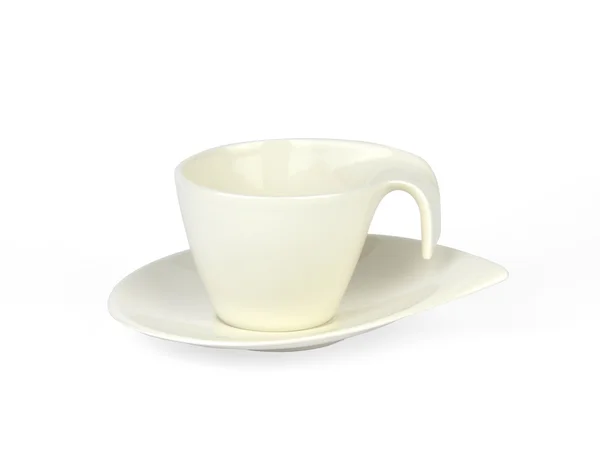 White Cup and Saucer — Stock Photo, Image