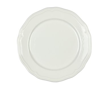 Beyaz porselen tabak - izole