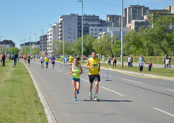 Corredores durante a Maratona Corrida — Fotografia de Stock