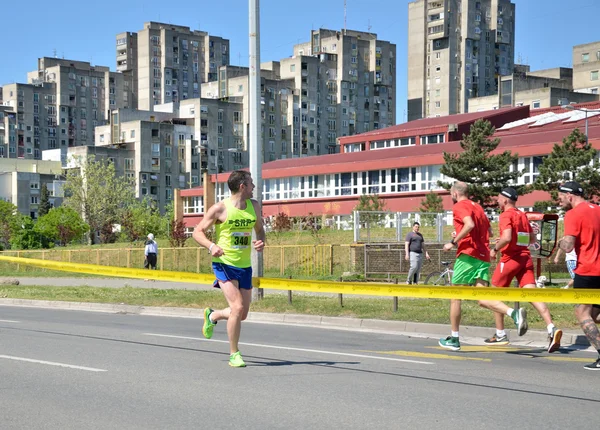 Během maratónského běžce — Stock fotografie