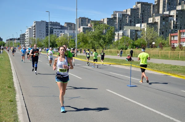Corredores durante a Maratona Corrida — Fotografia de Stock