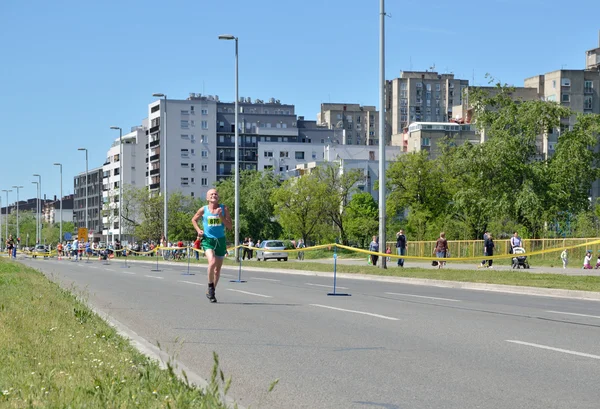 Runner During Marathon Race — Stock Photo, Image