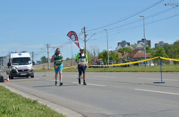 Corredores durante a Maratona Corrida — Fotografia de Stock