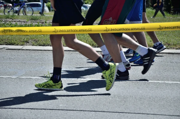 Corredores durante a Maratona Corrida — Fotografia de Stock