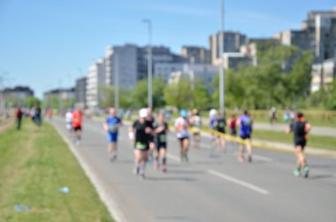 Şehir yarış bulanık koşucu