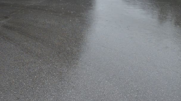 Дощовий день на вулиці — стокове відео