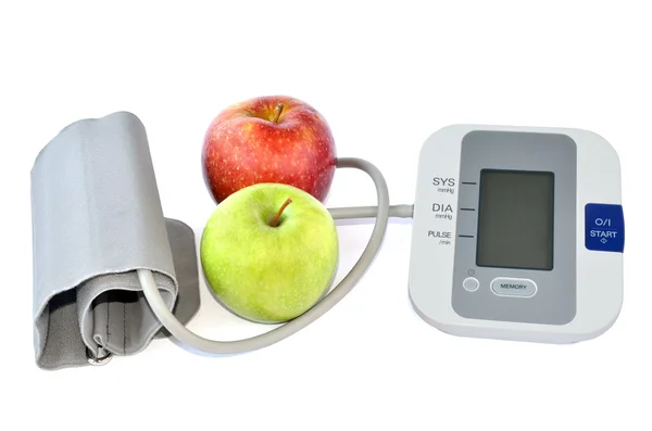 Apples and device — Stock Photo, Image