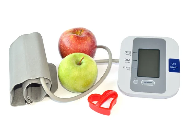 Apples and device — Stock Photo, Image