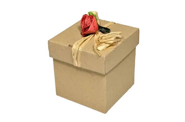 Коробка с розой — стоковое фото