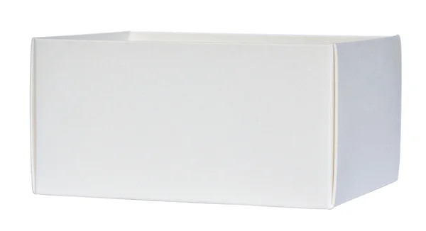 White cardboard box (semi profile) — Stock Photo, Image