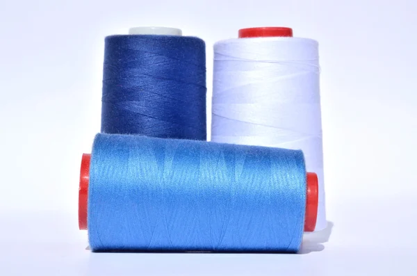 Bobine di filo blu — Foto Stock