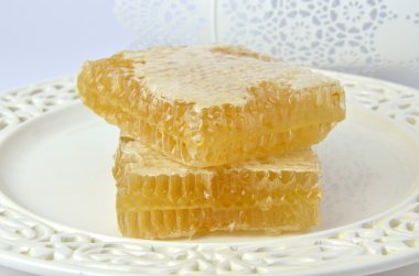 İştah açıcı taze petek parçaları