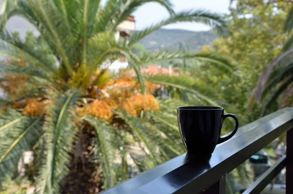 Cup of Coffee and Palm Tree