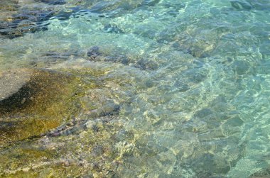 Parlak turkuaz deniz suyu