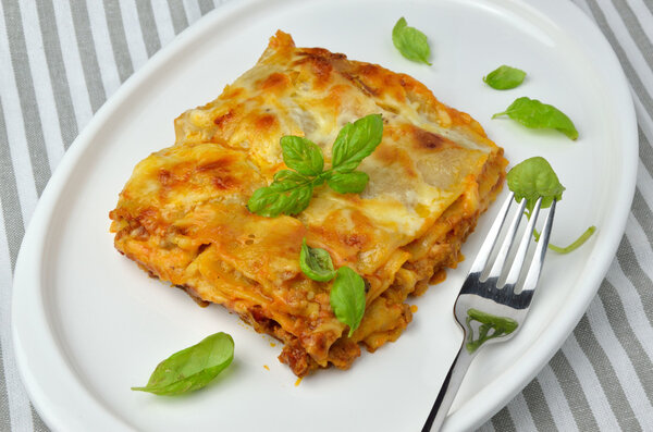 Lasagne and Leaves of Basil
