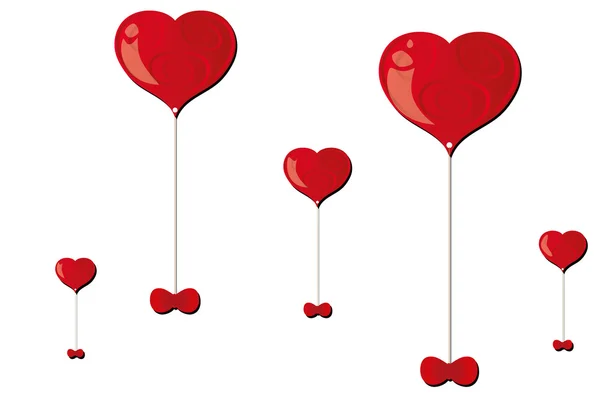 Hearts baloons — Stock Vector