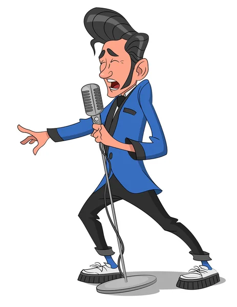 Man with microphone. — Stock Vector
