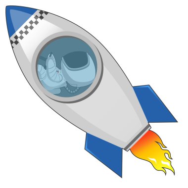 Astronot roket içinde
