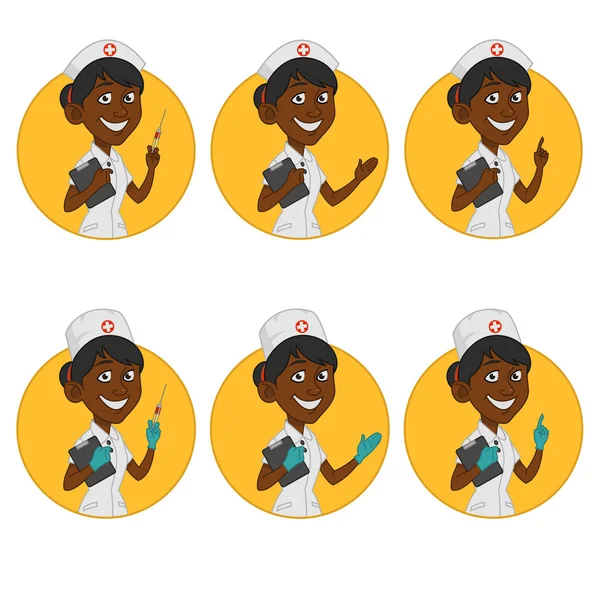 Enfermeras avatares — Vector de stock
