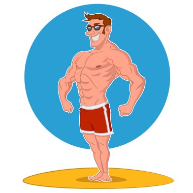 vücut geliştirmeci poz