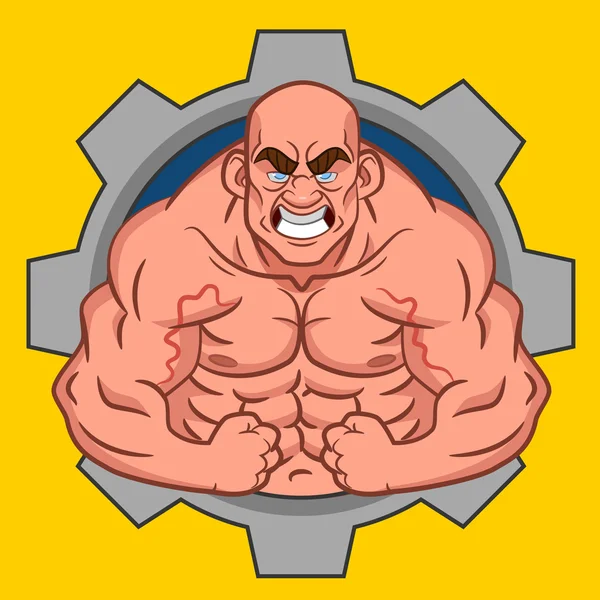 Avatar bodybuilder. — Stockvector