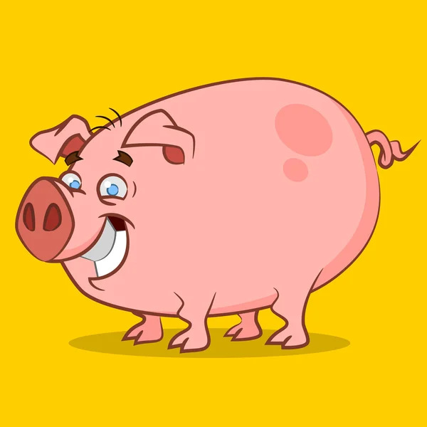 Смішний свиню . Стокова Ілюстрація