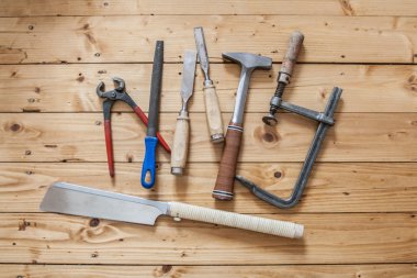 İçin ağaç işleme marangoz aracı