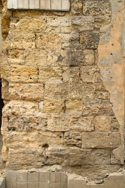 Stenen muur kalksteen — Stockfoto