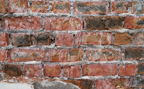 赤レンガのフラグメントの壁 — ストック写真