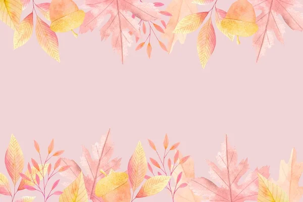 Acuarela Otoño Fondo Vector Diseño Ilustración — Vector de stock